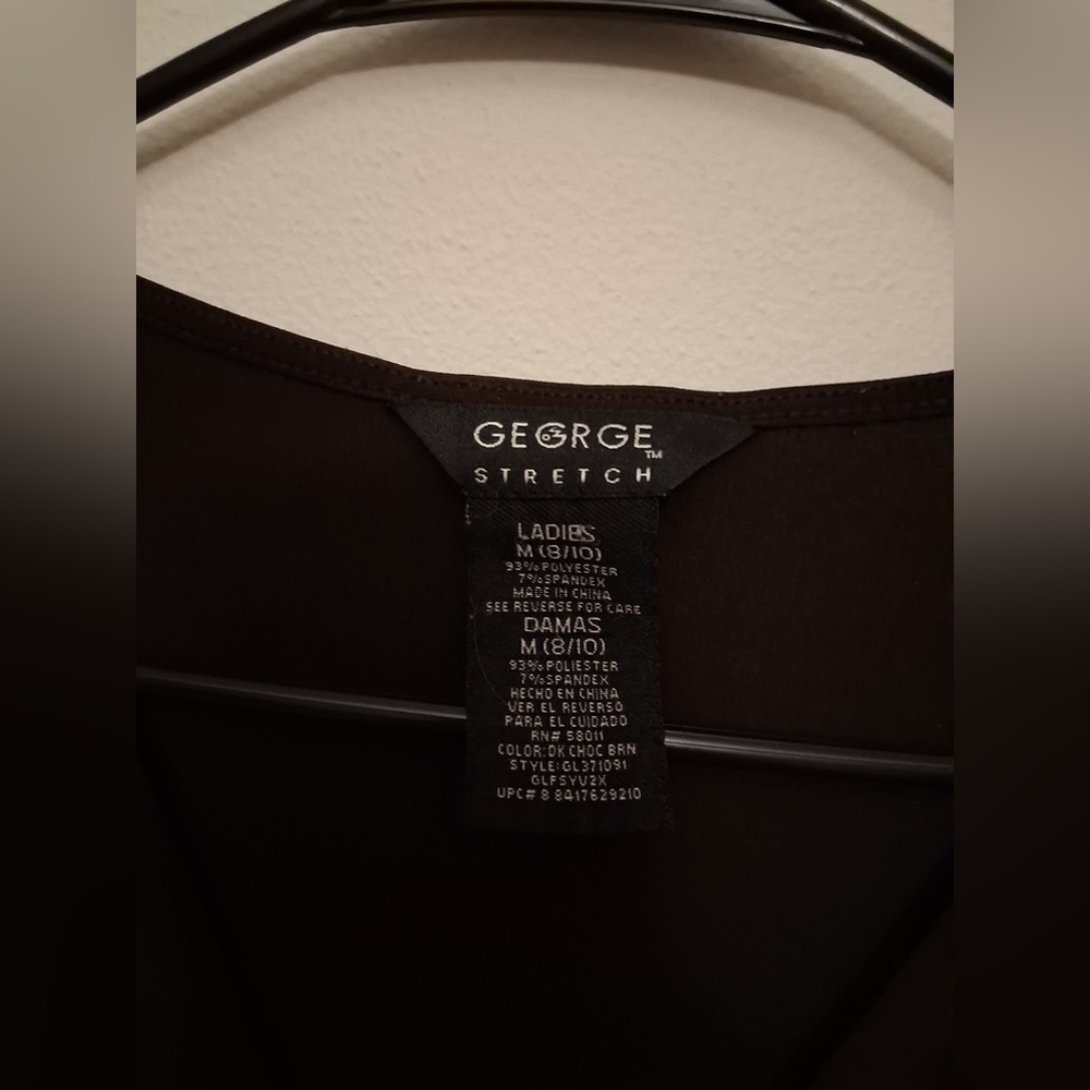 George Stretch Elegant Black Midi Dress - Picture 3 of 5